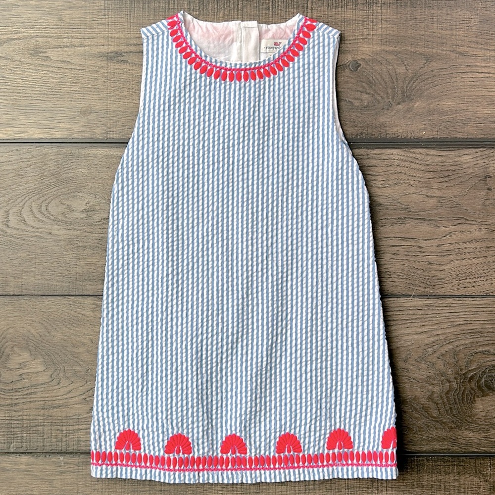 Girls Vineyard Vines seersucker spring dress 4T